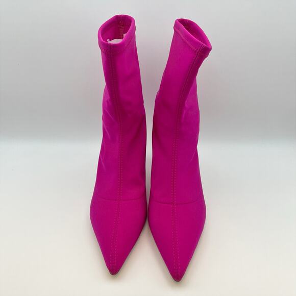 Stuart Weitzman Women's Stuart 75 Stretch Bootie Size 7.5 Pink Magenta NWOB - Picture 7 of 13